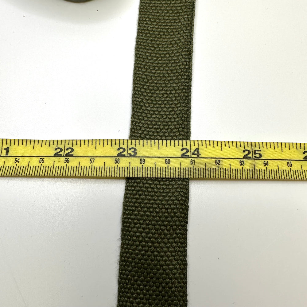 1" (25mm)   Webbing Trim - Dark Green - 4M Bundle