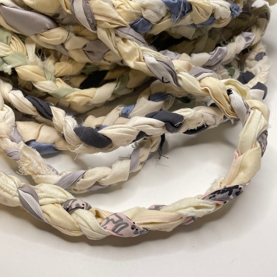 ¾" (19mm)   Braided Trim - Cream - 15M Bundle