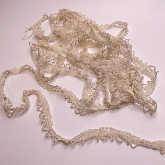 ¾" (19mm)   Lace Trim - Cream - 4M Bundle