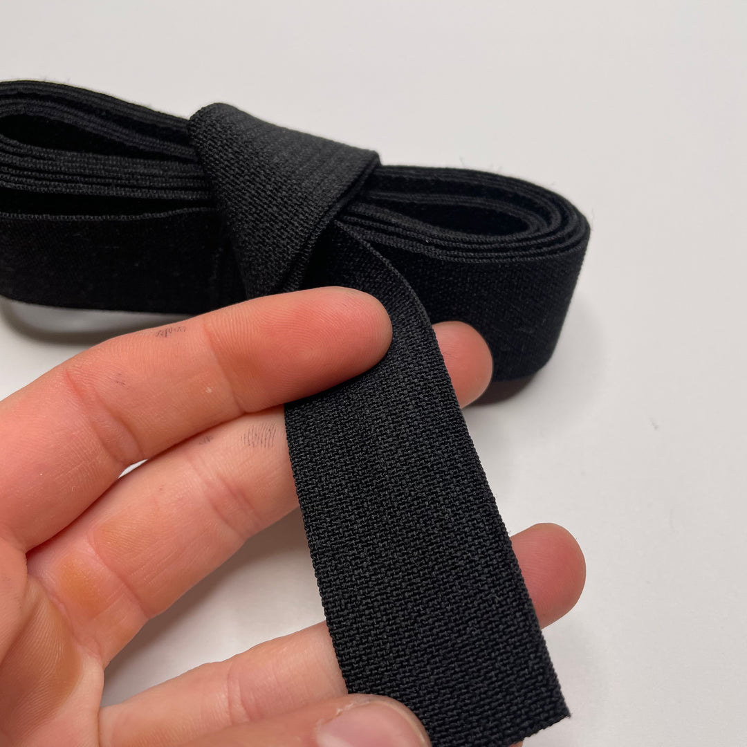 1" (25mm)   Webbing Trim - Black - 2M Bundle