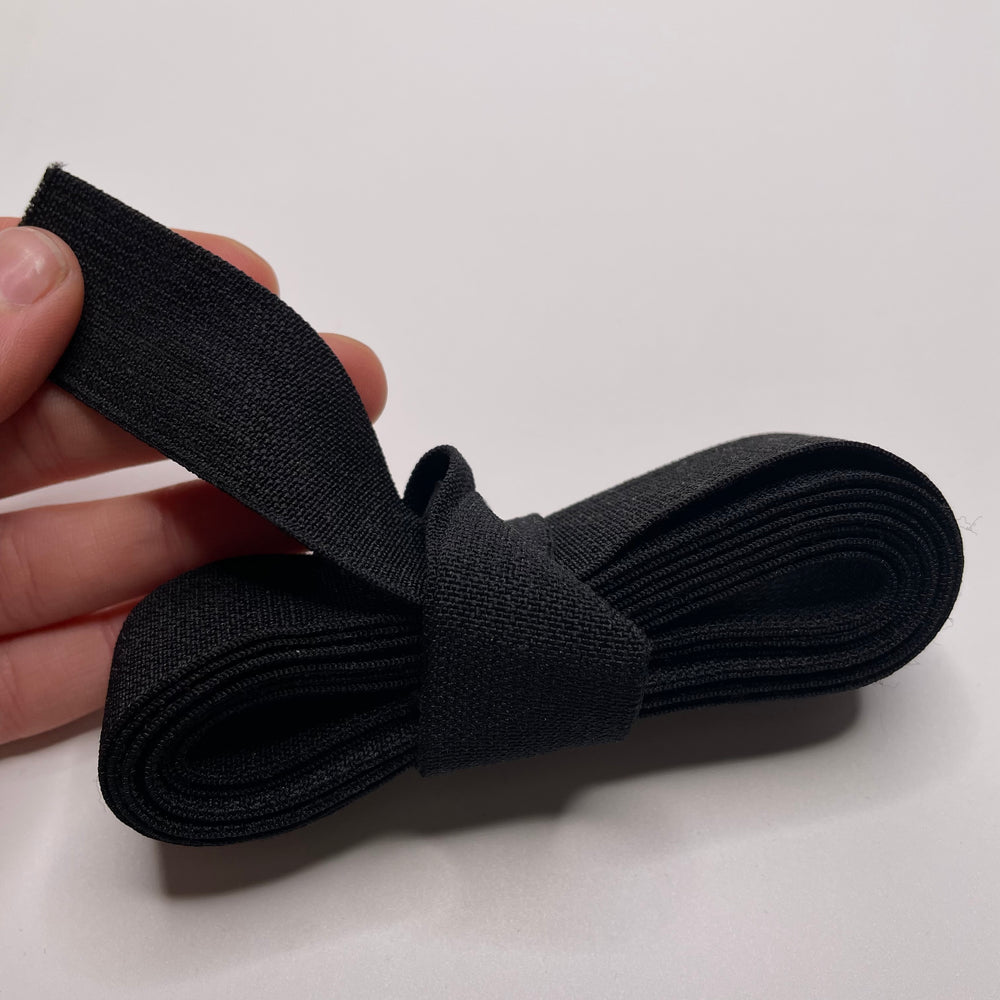1" (25mm)   Webbing Trim - Black - 2M Bundle