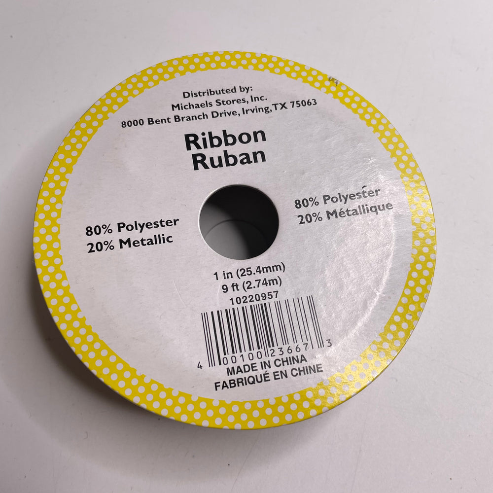 1" (25mm)   Ribbon Trim - Brown/Cream - 2.75M Bundle