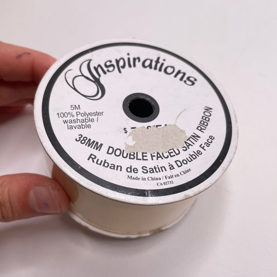 1 ½" (38mm)  Satin Ribbon Trim - Beige - 5M Bundle