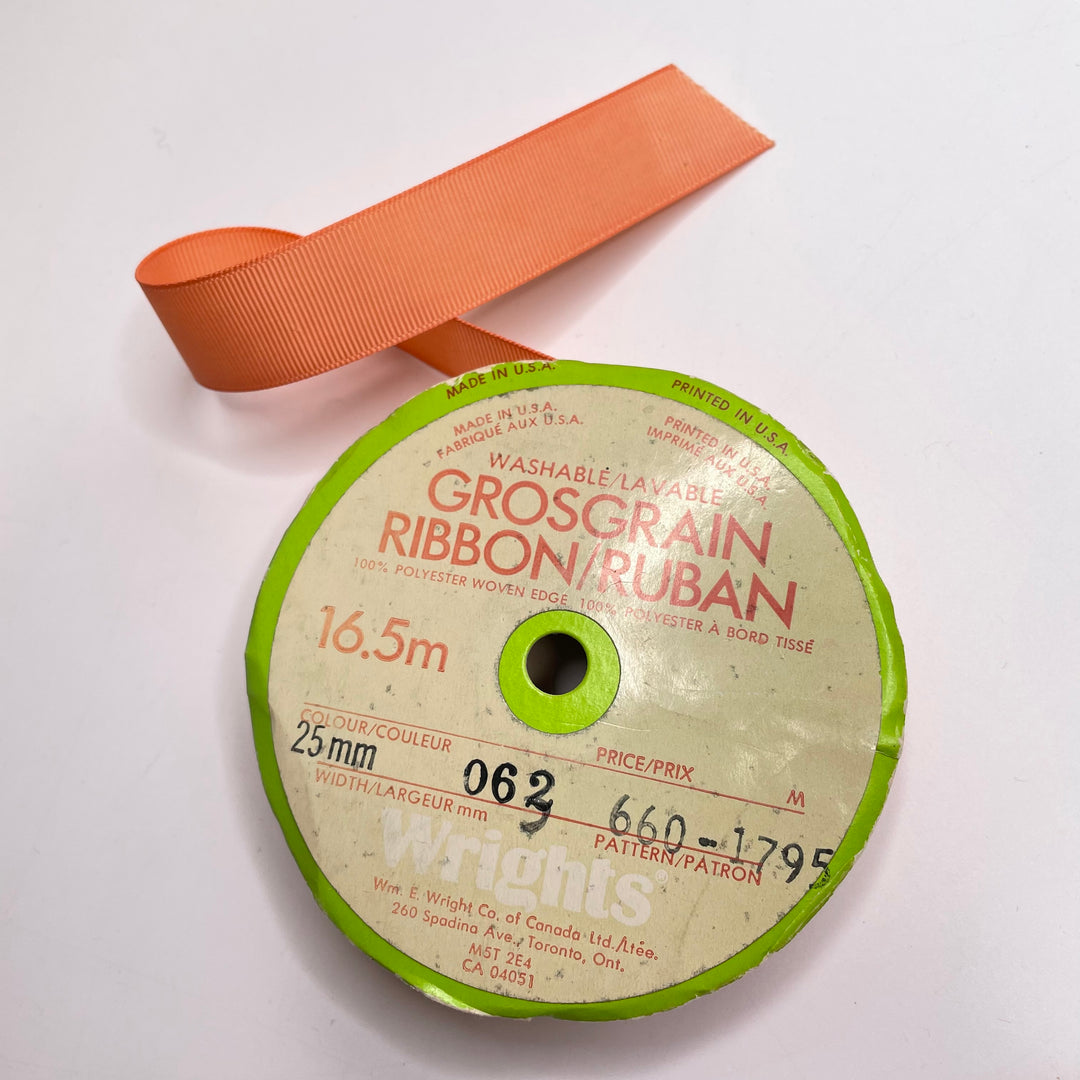 1" (25mm)   Ribbon Trim - Light Orange - 12M Bundle