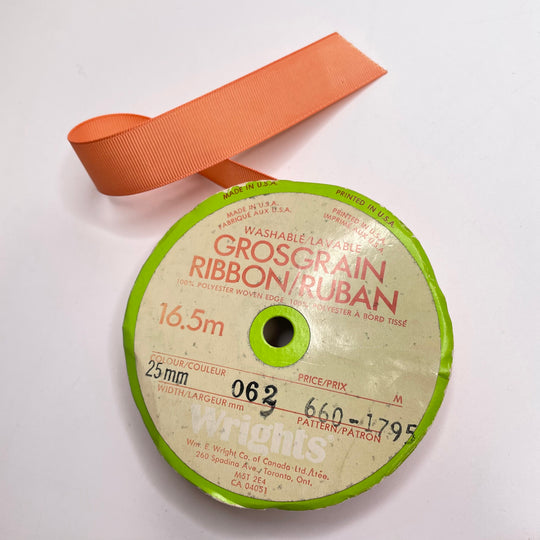 1" (25mm)   Ribbon Trim - Light Orange - 12M Bundle