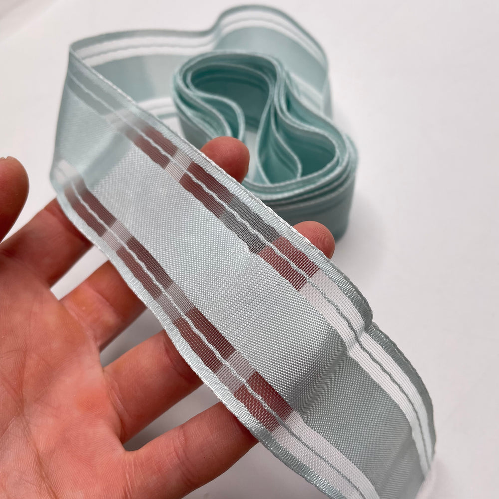 1 ½" (38mm)   Ribbon Trim - Light Blue - 2.7M Bundle