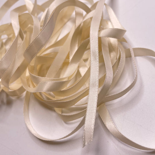 ¼" (6mm)  Satin Ribbon Trim - Cream - 4.4M Bundle