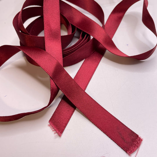 ⅝" (16mm)  Satin Ribbon Trim - Burgundy - 2M Bundle