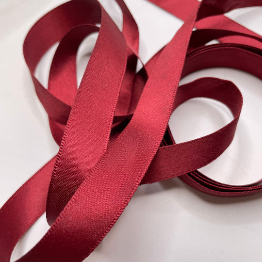 ⅝" (16mm)  Satin Ribbon Trim - Burgundy - 2M Bundle