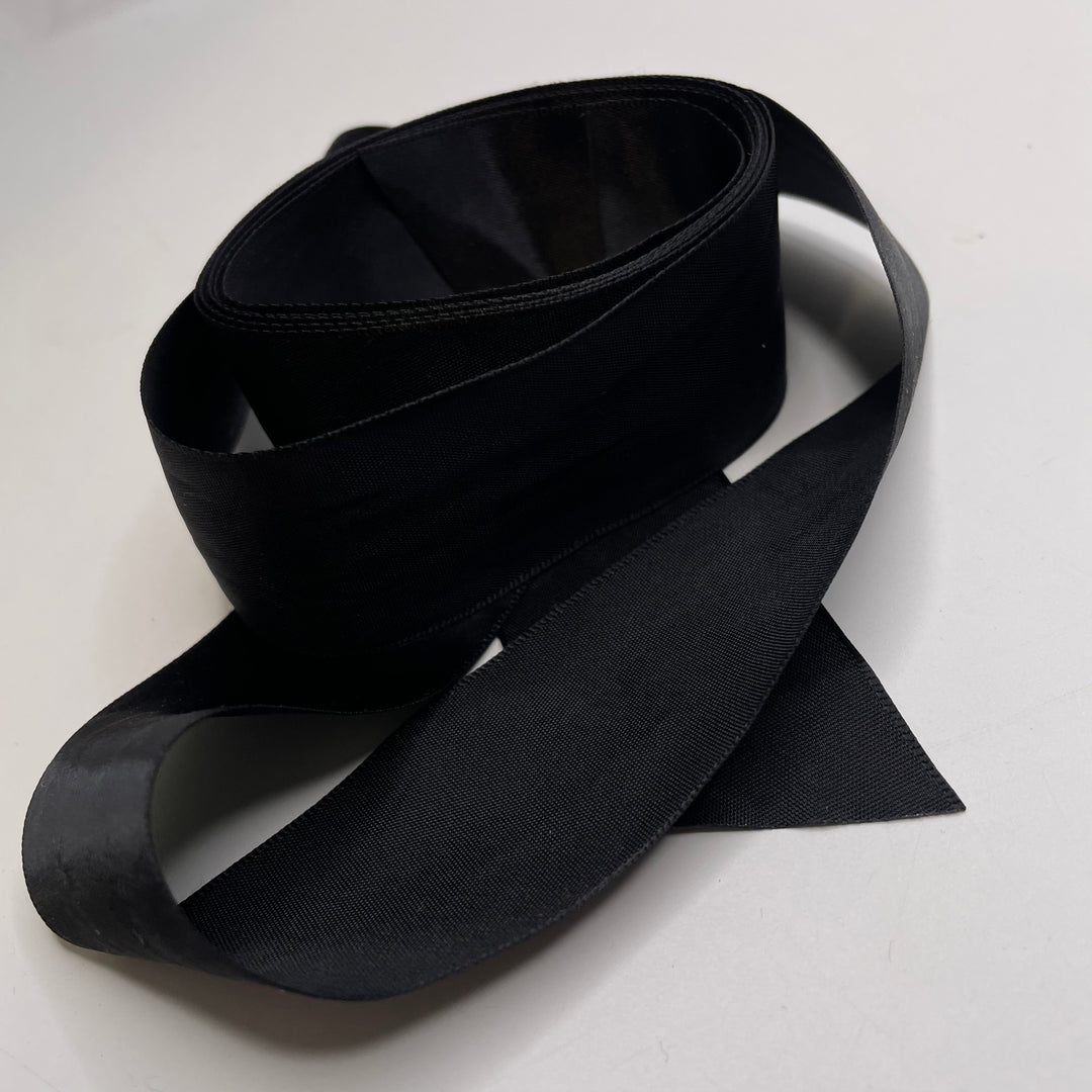 1 ½" (38mm)  Satin Ribbon Trim - Black - 1.8M Bundle