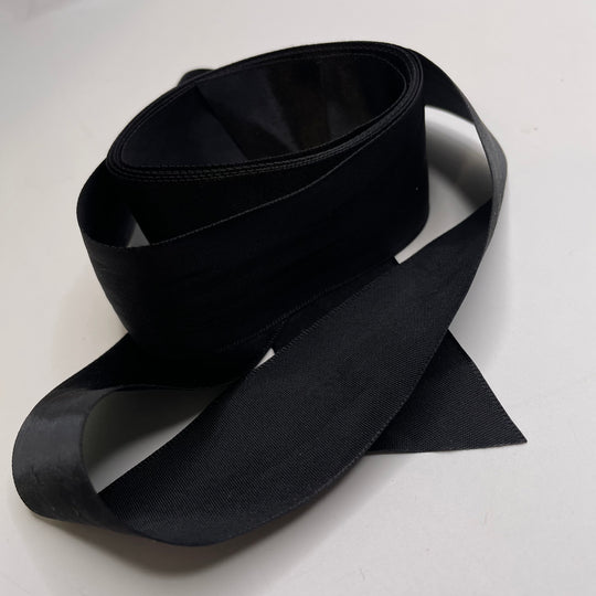 1 ½" (38mm)  Satin Ribbon Trim - Black - 1.8M Bundle