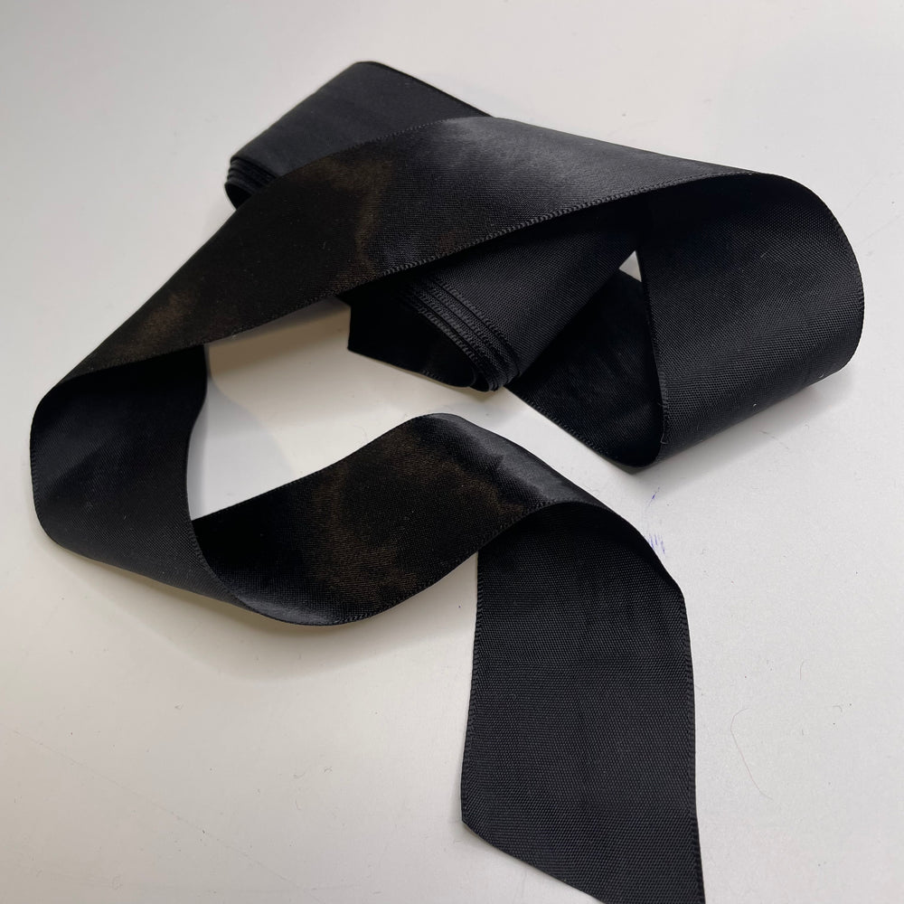 1 ½" (38mm)  Satin Ribbon Trim - Black - 1.8M Bundle