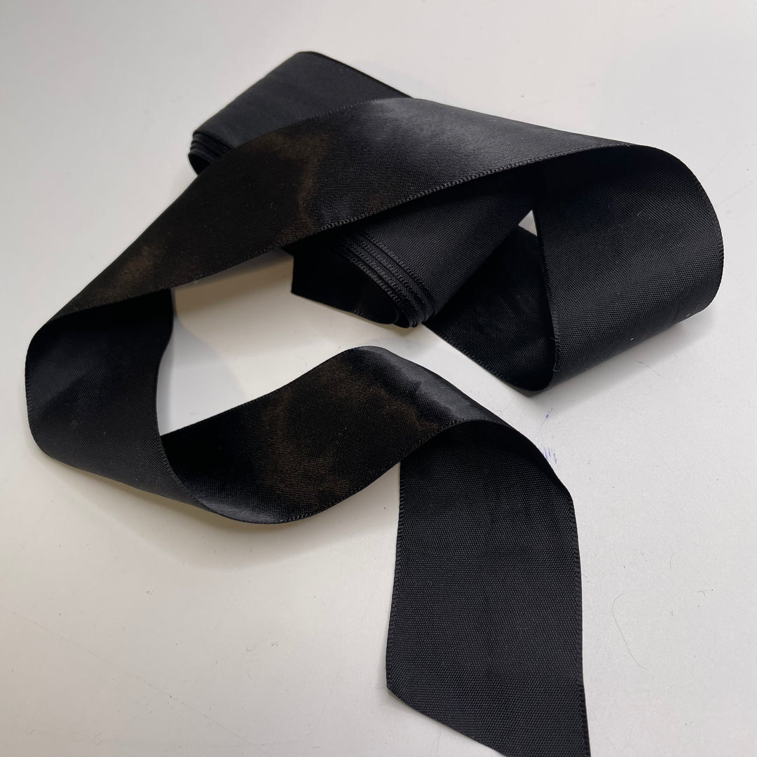 1 ½" (38mm)  Satin Ribbon Trim - Black - 1.8M Bundle