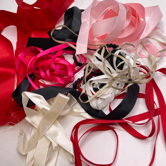 1" (25mm)  Satin Ribbon Trim - Multi - 9 Pack