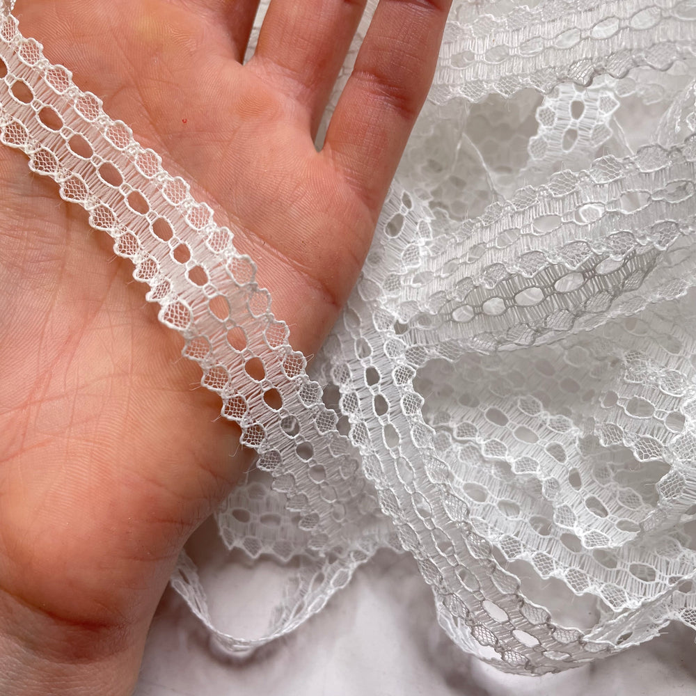 ⅝" (16mm)   Lace Trim - White - 8.5M Bundle