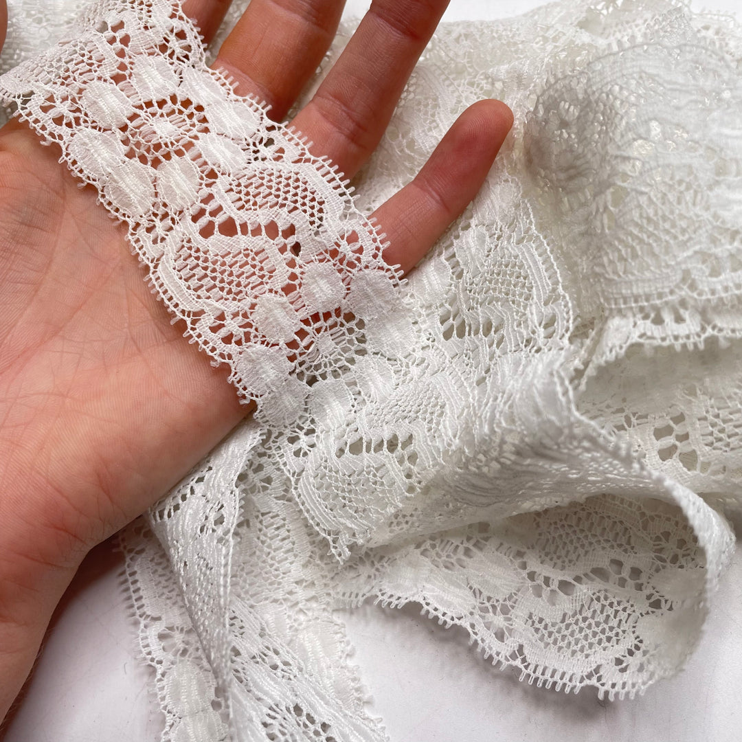 1 ¾" (44mm)   Lace Trim - White - 3M Bundle