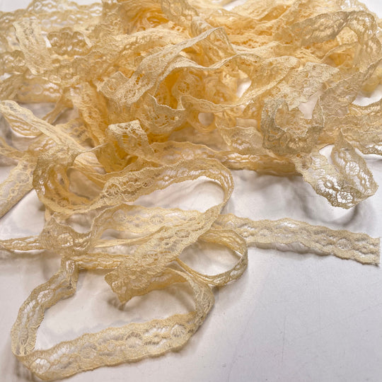 ½" (13mm)   Lace Trim - Light Beige - 9M Bundle