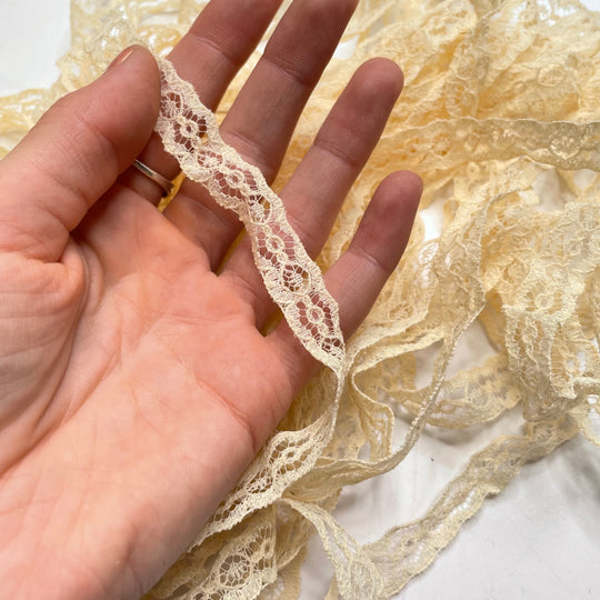 ½" (13mm)   Lace Trim - Light Beige - 9M Bundle