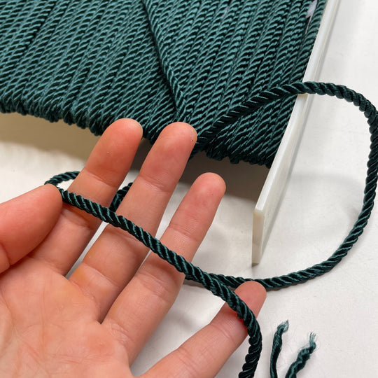 ¼" (6mm)  Rope Cording Trim - Teal Blue - 1M