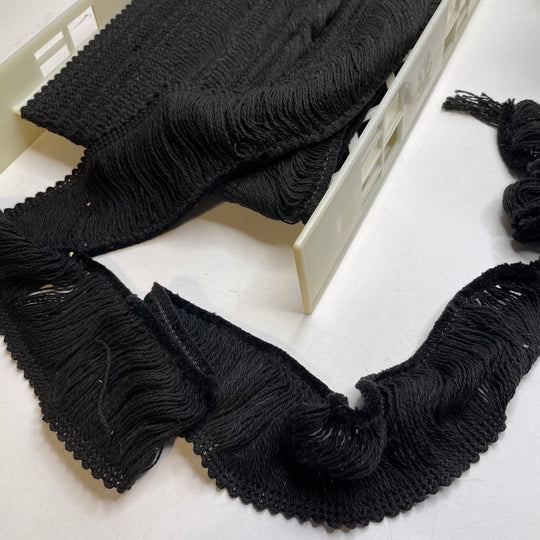 2 ½" (64mm)  Fringe  Tape Trim - Black - 1M
