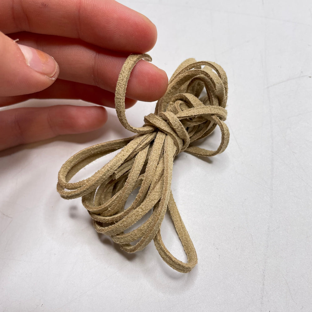 ⅛" (3mm) Faux Suede  Cording Trim - Beige - 2M Bundle