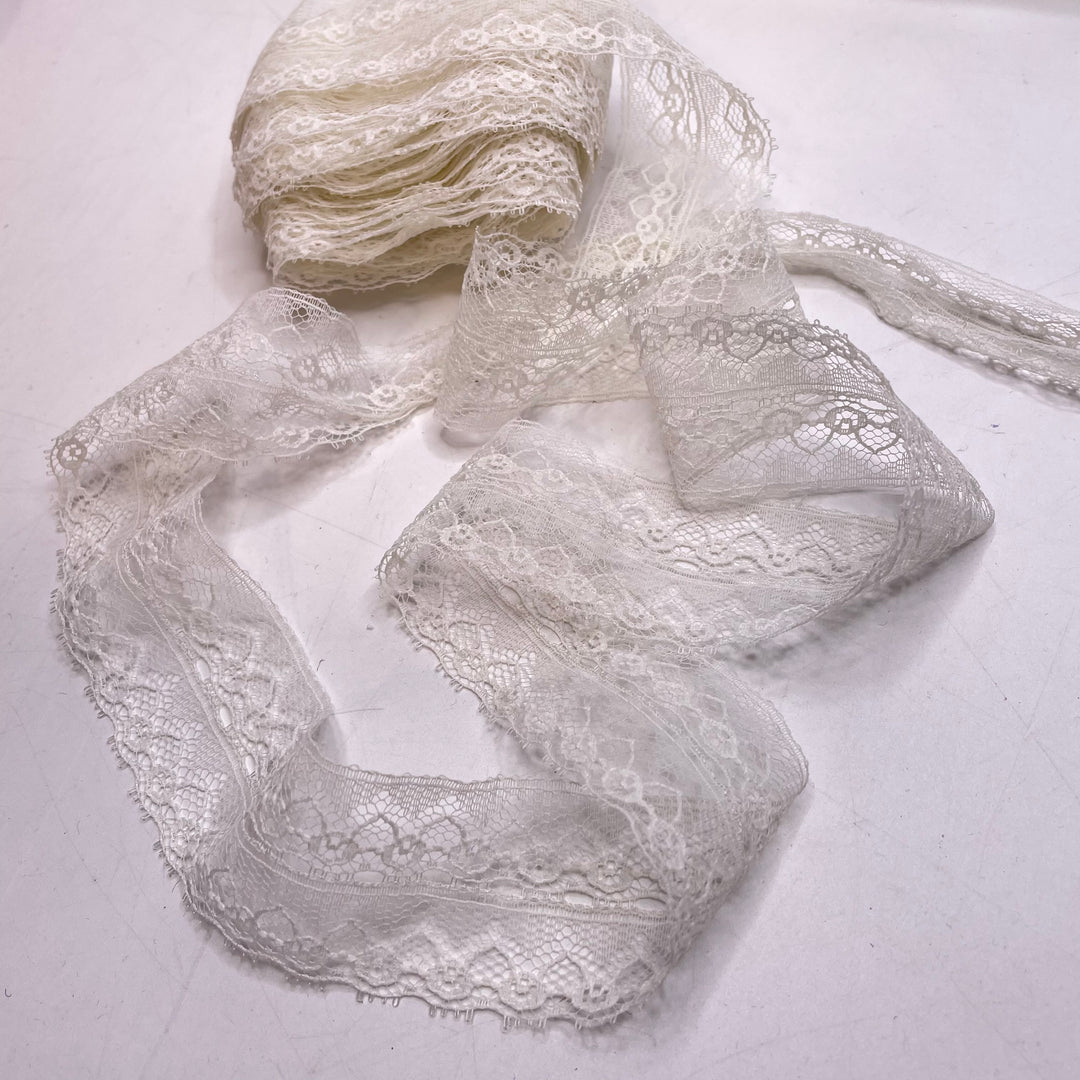 1 ½" (38mm)   Lace Trim - Cream - 6M Bundle