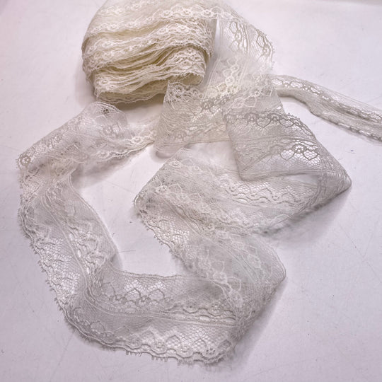 1 ½" (38mm)   Lace Trim - Cream - 6M Bundle