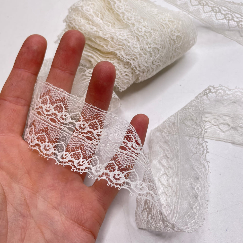 1 ½" (38mm)   Lace Trim - Cream - 6M Bundle