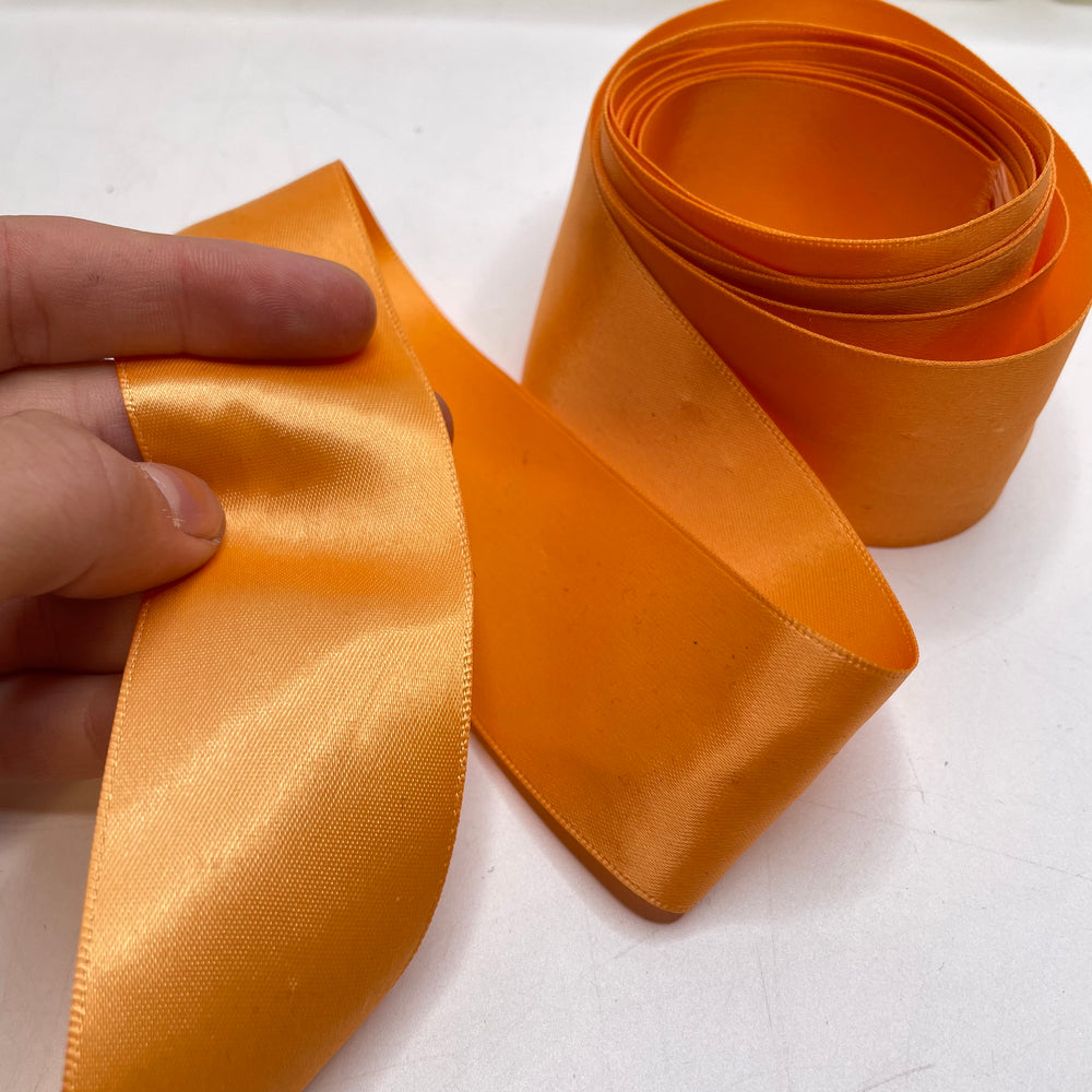 1 ½" (38mm)  Satin Ribbon Trim - Orange - 3M Bundle