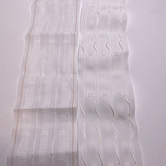 3 ⅔" (95mm)  Twill Tape Trim - White - 2 Pack