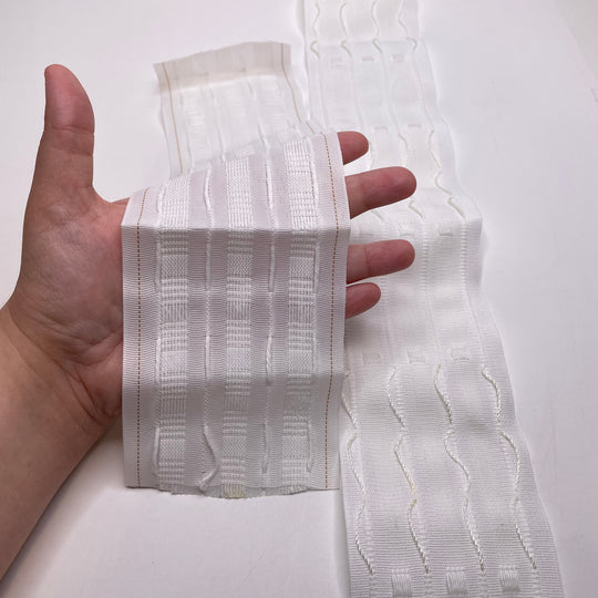 3 ⅔" (95mm)  Twill Tape Trim - White - 2 Pack