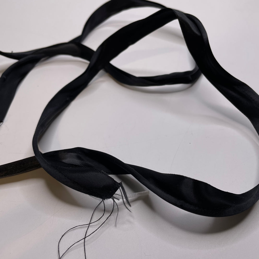 1 ⅒" (28mm)  Satin Ribbon Trim - Black - 1.3M Bundle
