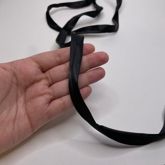 1 ⅒" (28mm)  Satin Ribbon Trim - Black - 1.3M Bundle