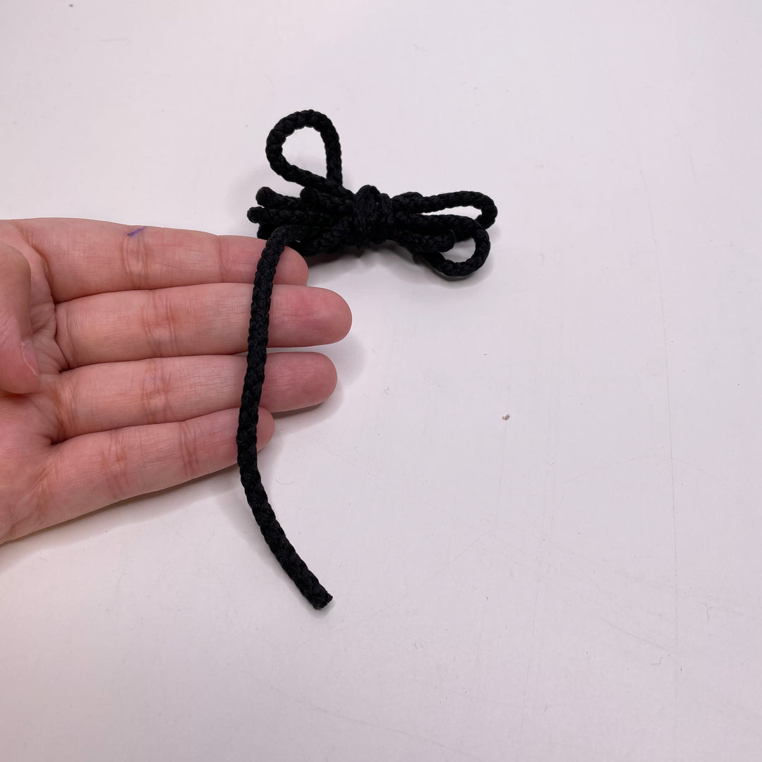 ¼" (6mm)  Rope Cording Trim - Black - 1M Bundle