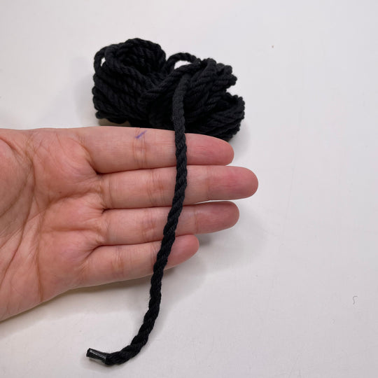 ⅜" (10mm)  Braided Cording Trim - Black - 5.5M Bundle