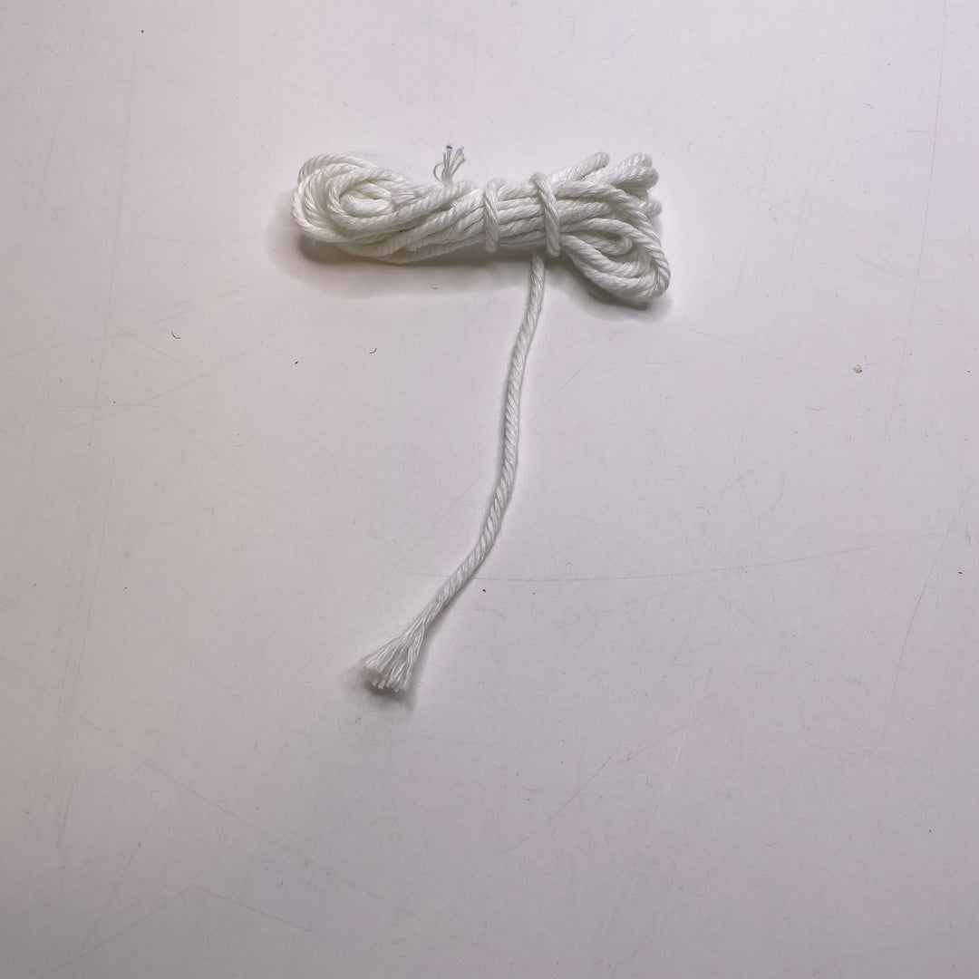 ¼" (6mm)  Rope Cording Trim - White - 2.5M Bundle