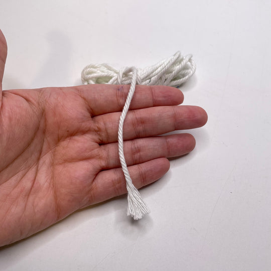 ¼" (6mm)  Rope Cording Trim - White - 2.5M Bundle