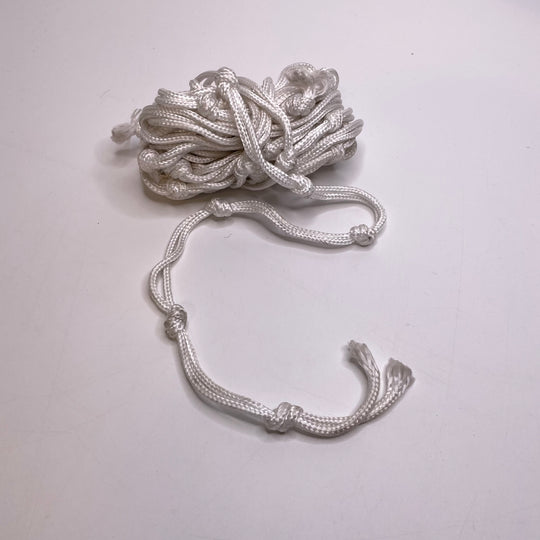 ⅜" (10mm) Knots Tied Every 10 Cm Rope Cording Trim - White - 7.5M Bundle