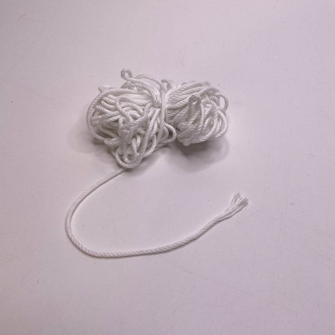 ¼" (6mm)  Rope Cording Trim - White - 10.8M Bundle