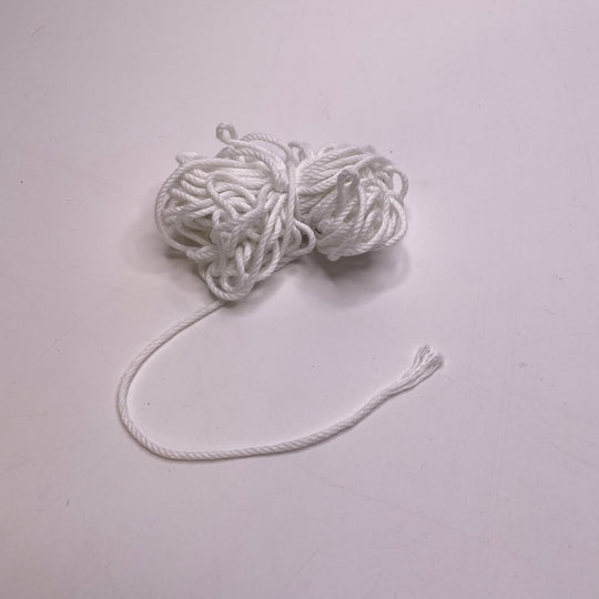 ¼" (6mm)  Rope Cording Trim - White - 10.8M Bundle
