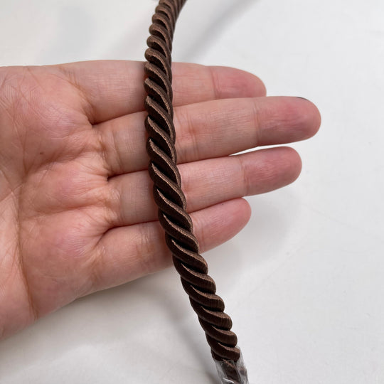 ⅜" (10mm)  Braided Cording Trim - Brown - 1M Bundle