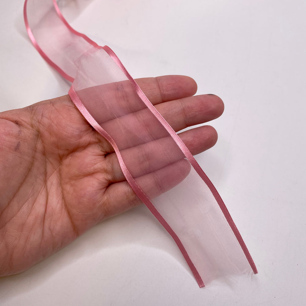 1 ½" (38mm)   Ribbon Trim - Light Pink - 4M Bundle