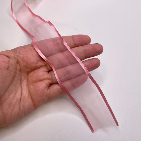 1 ½" (38mm)   Ribbon Trim - Light Pink - 4M Bundle