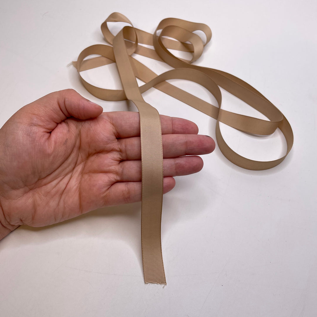 ½" (13mm)   Ribbon Trim - Beige - 2M Bundle