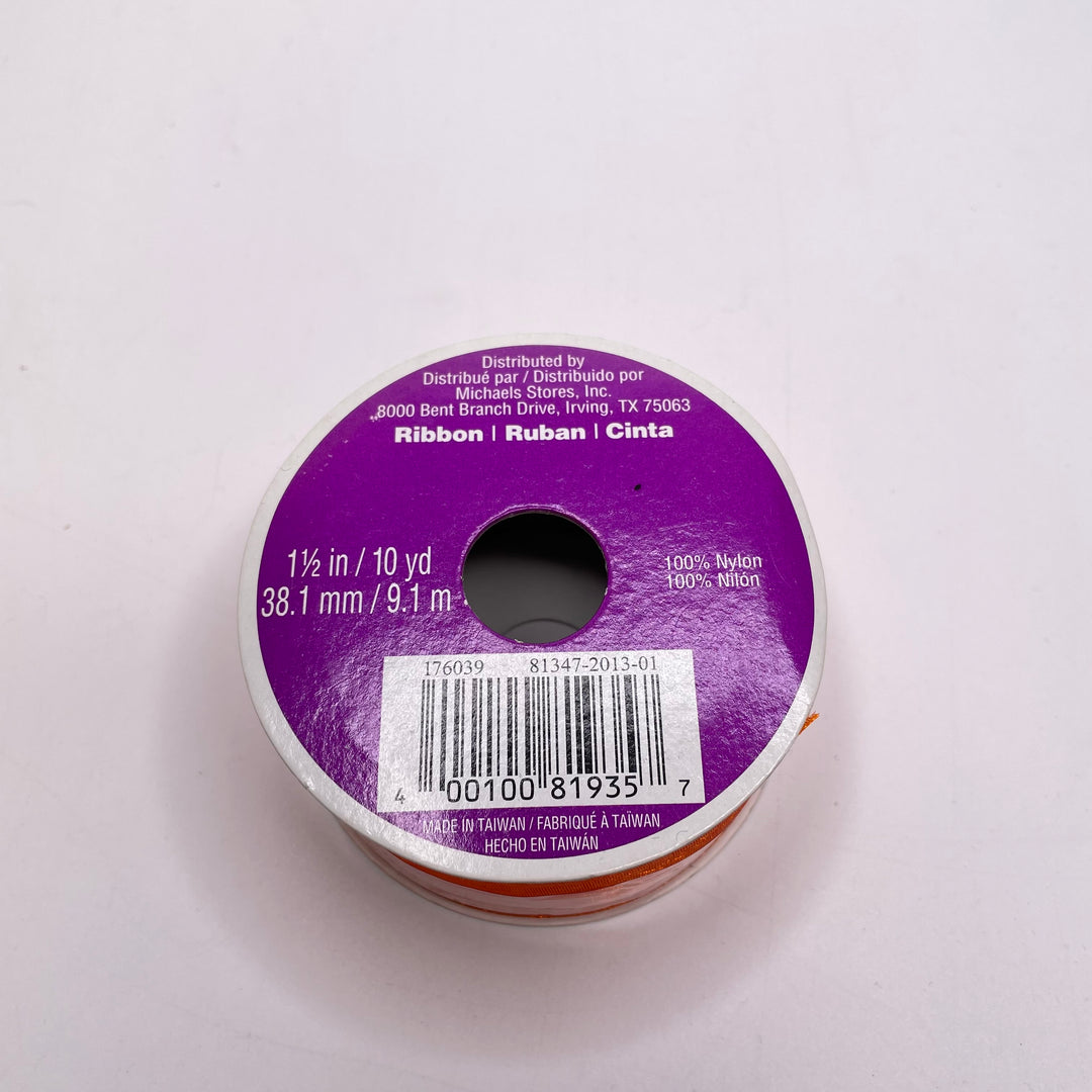 1 ½" (38mm)   Ribbon Trim - Orange - Roll