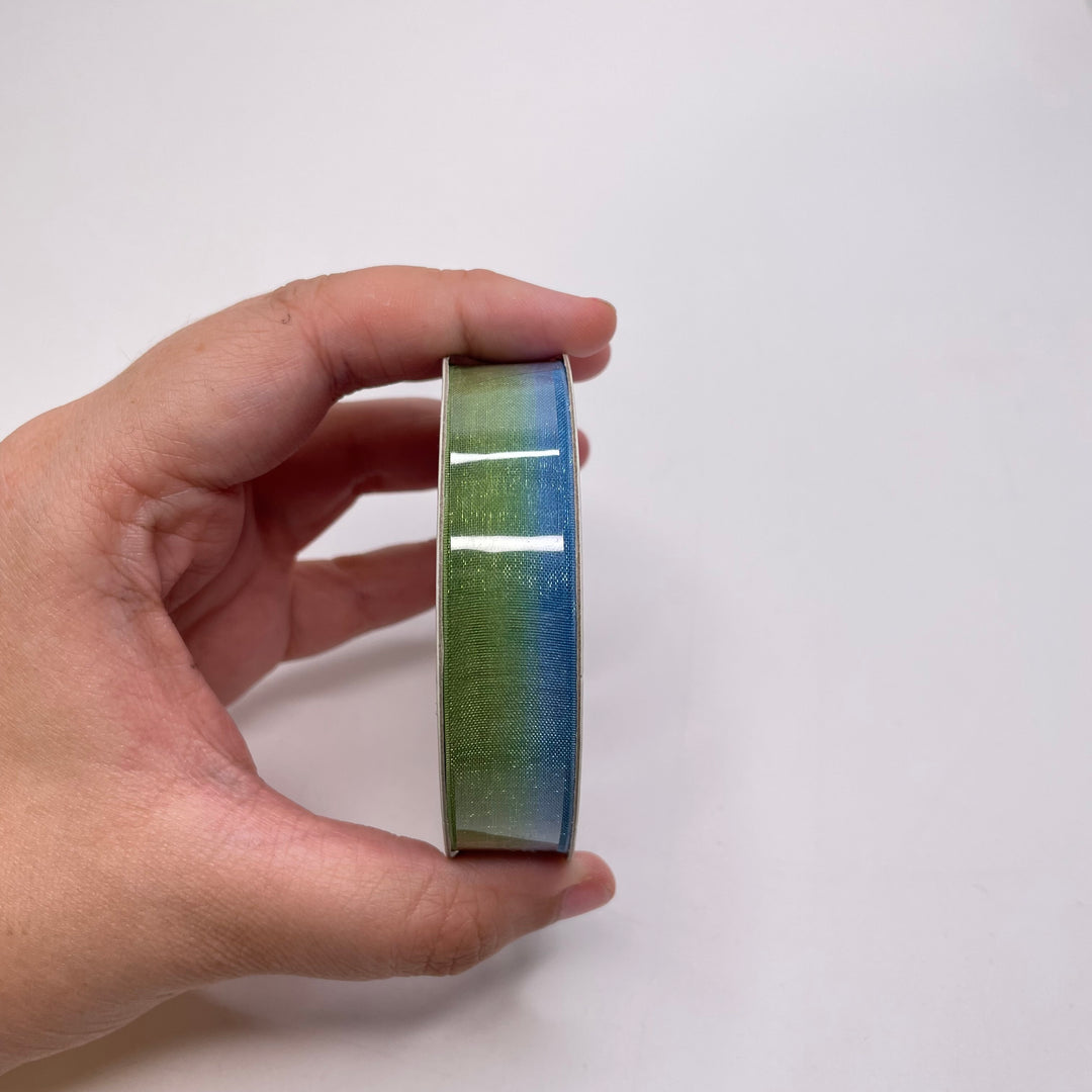 ⅝" (16mm)   Ribbon Trim - Green/Blue - Roll