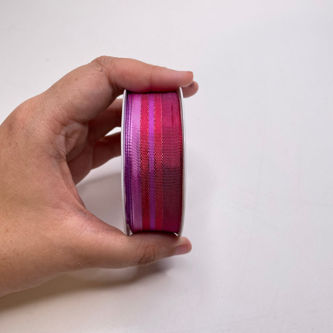 1" (25mm)   Ribbon Trim - Pink Multi - Roll
