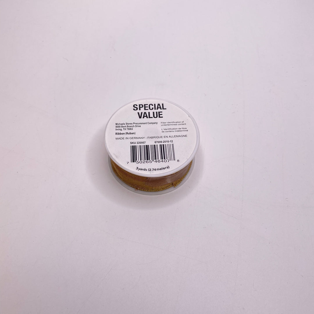 1" (25mm)   Ribbon Trim - Gold - Roll