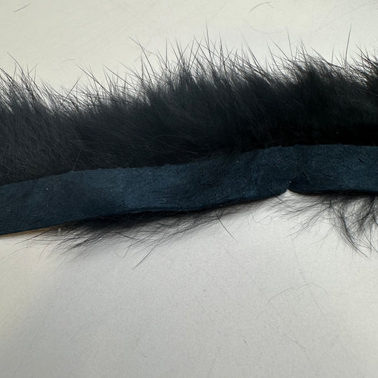 1" (25mm)   Fur Trim - Black - 3M Bundle
