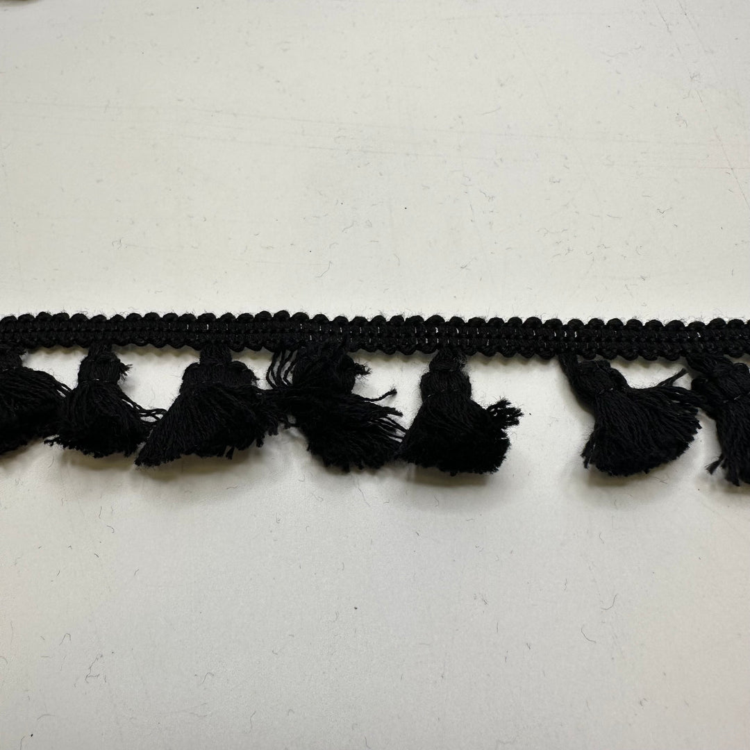 1 ½" (38mm)  Tassel  Tape Trim - Black - 1M